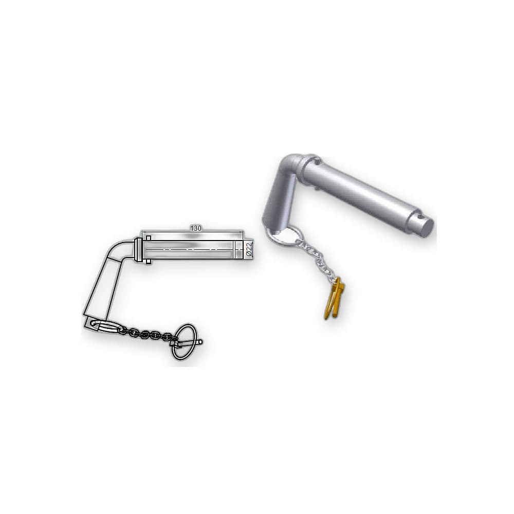 Kaištis iškrovimo Ø80 - 180°