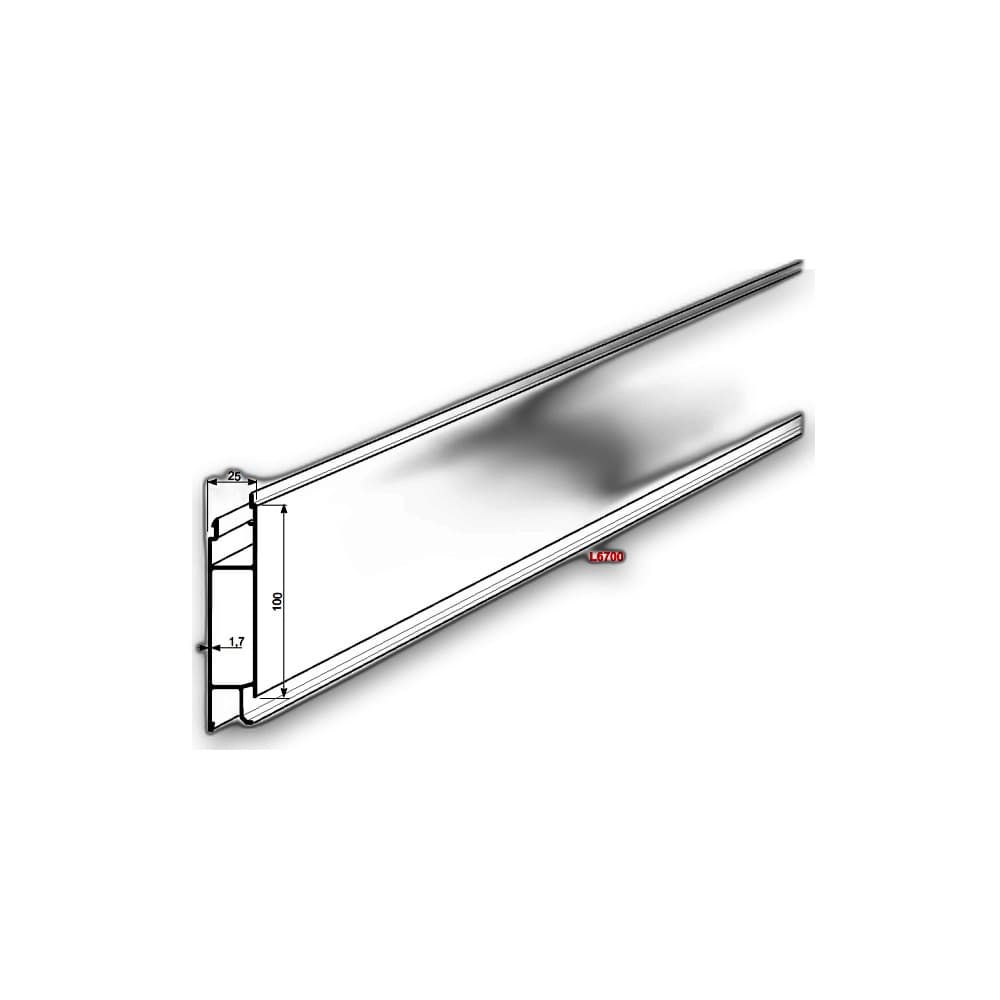 Panelis - H100 vidurinis - L6700 - laiptavimui